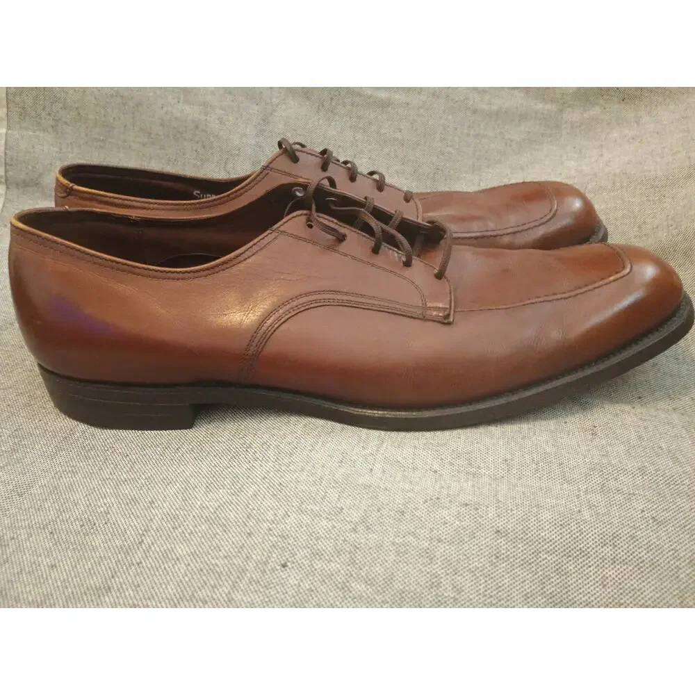 Vintage Men's Foot So Port Supreme #4147  Brown Leather Oxfords Size 14 AA